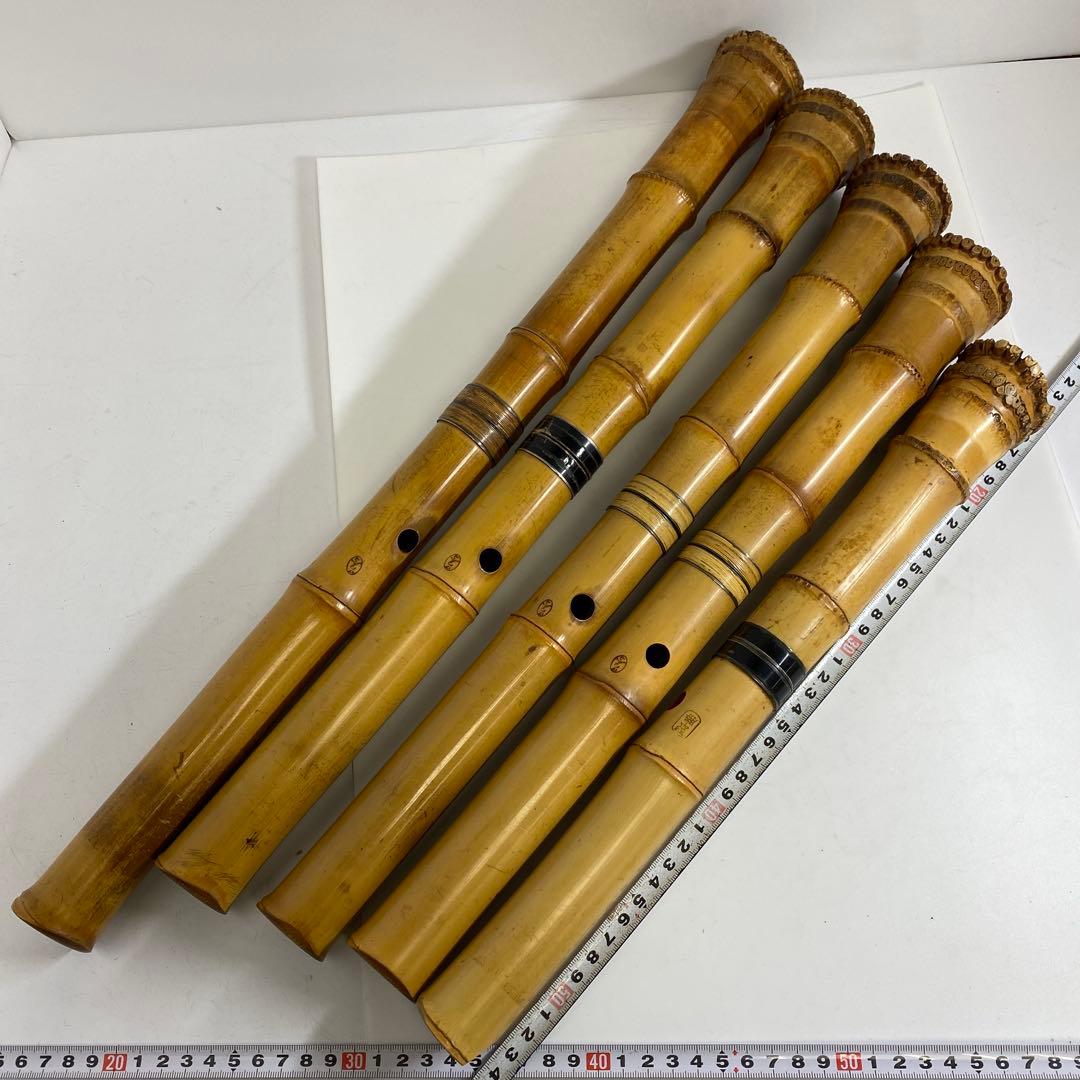 昌香在銘　銀三線竹製尺八　10本入　ハードケース付　トカチ東な8-0111☆2F