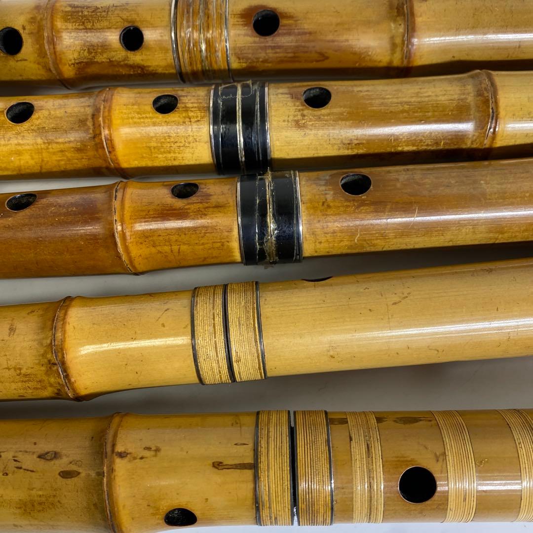 昌香在銘　銀三線竹製尺八　10本入　ハードケース付　トカチ東な8-0111☆2F