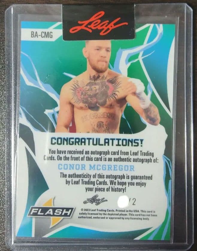 【世界2枚】leaf コナー・マクレガー　サインカード
