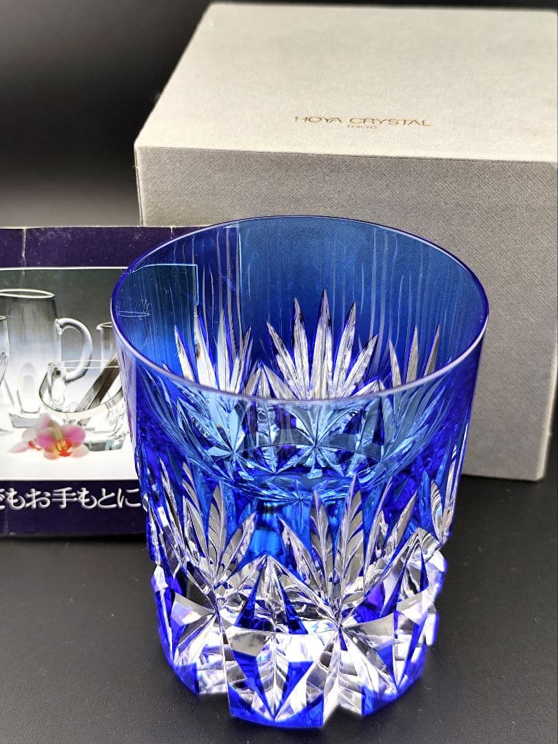 未使用品☆HOYA 最高級ロックグラス（切子、江戸切子、薩摩切子）