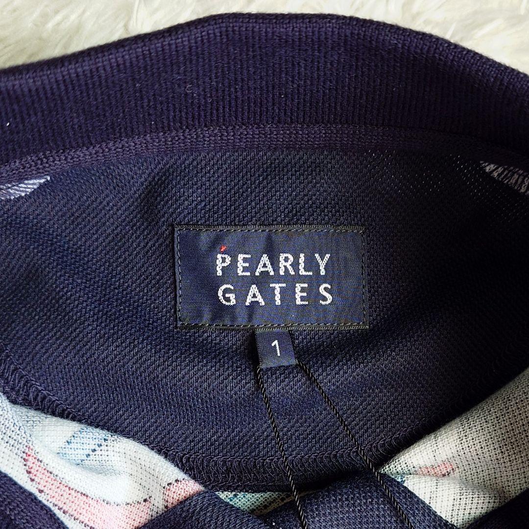 新品/タグ付き パーリーゲイツ 半袖 ポロシャツ 速乾 刺繍ワッペン PGロゴ