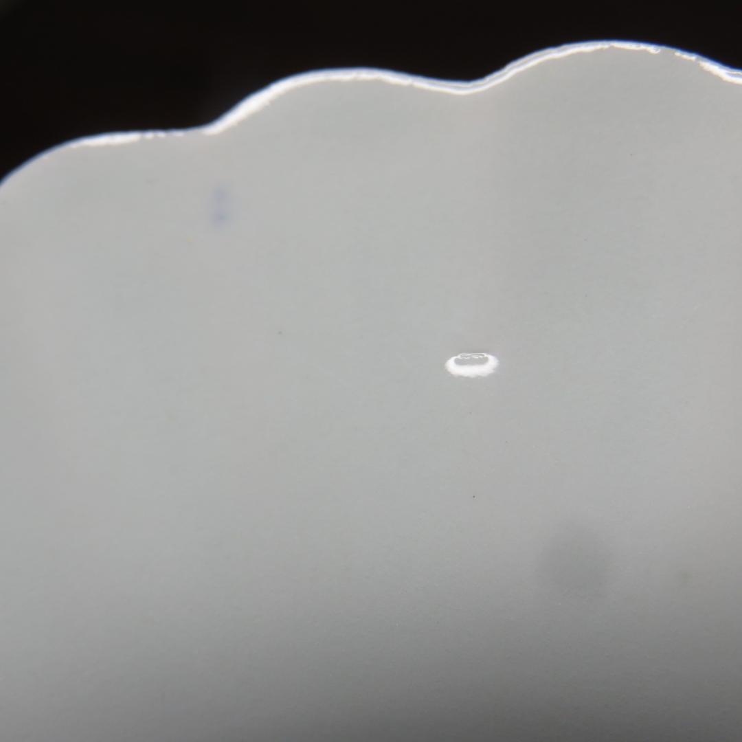 中皿 小皿 白磁 染付 美品 4枚 薄造り