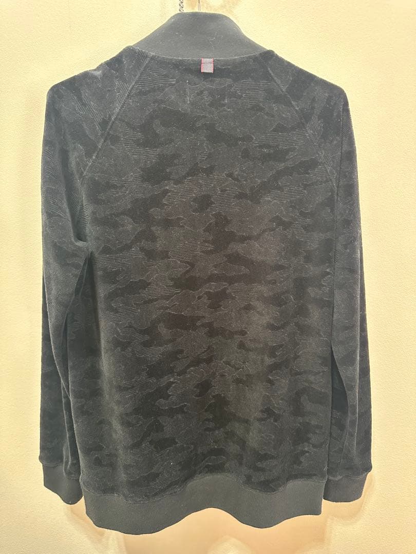 迷彩柄 ブラック ジップアップ ジャケット / S