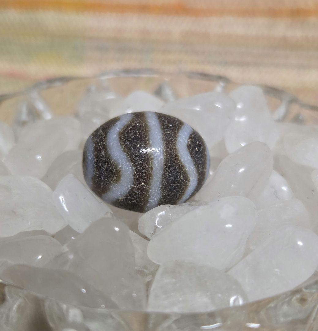 051　天珠　楕円形　水紋天珠　dzibeads！