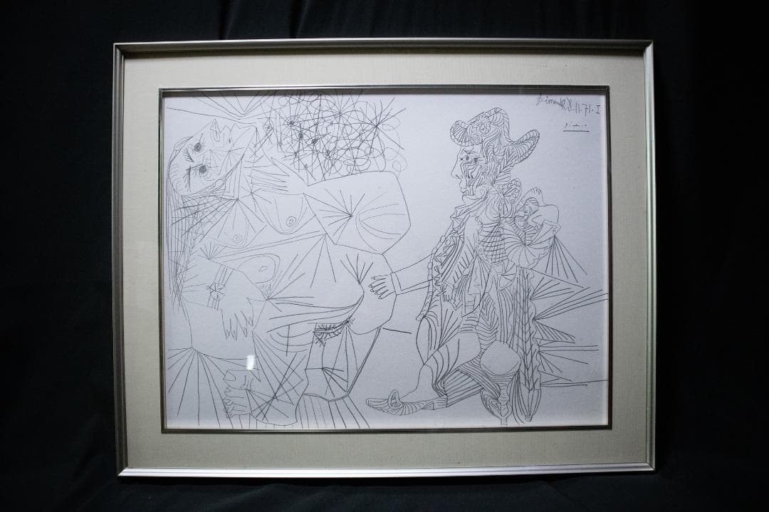 かなり大きなピカソの原画 鉛筆画