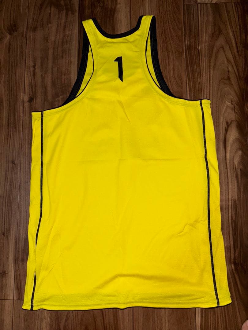 ビーチバレー　タンクトップ ユニフォーム　黄　セット　ロゴ（マイナビ•ガラナ）