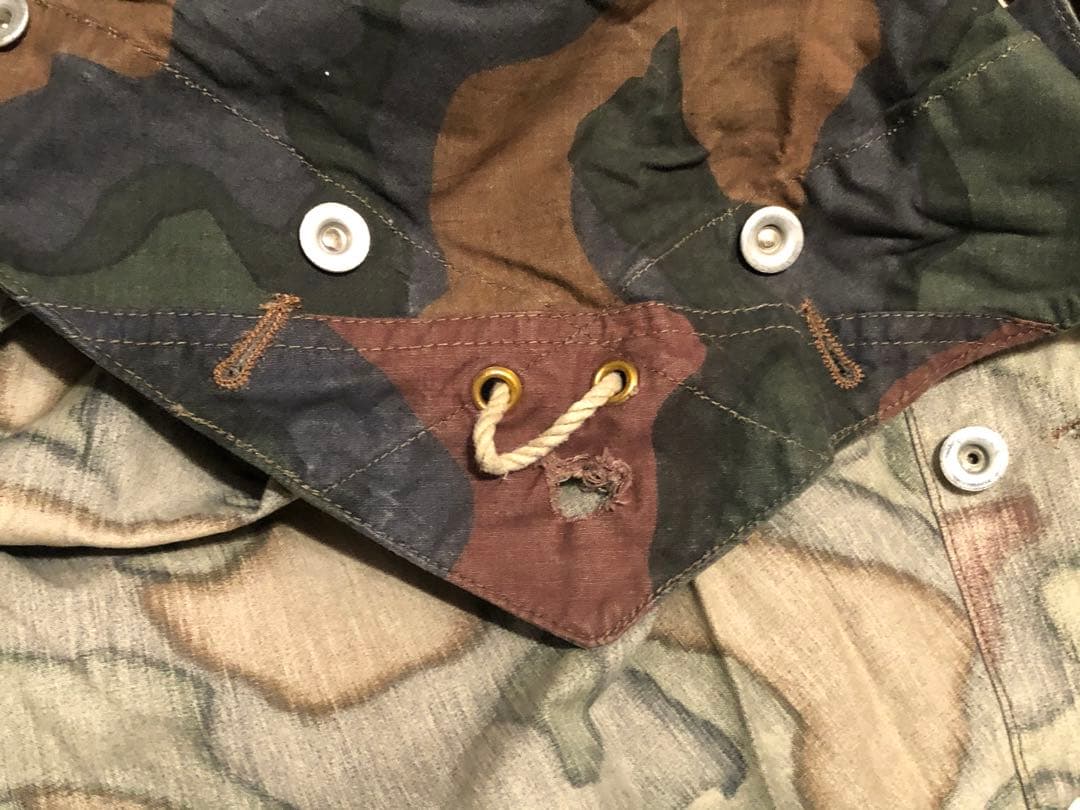 【軍幕屋】Ｂ級品3枚+デッドストック1枚★ノルウェー軍カモⅡテント★ポール8本付