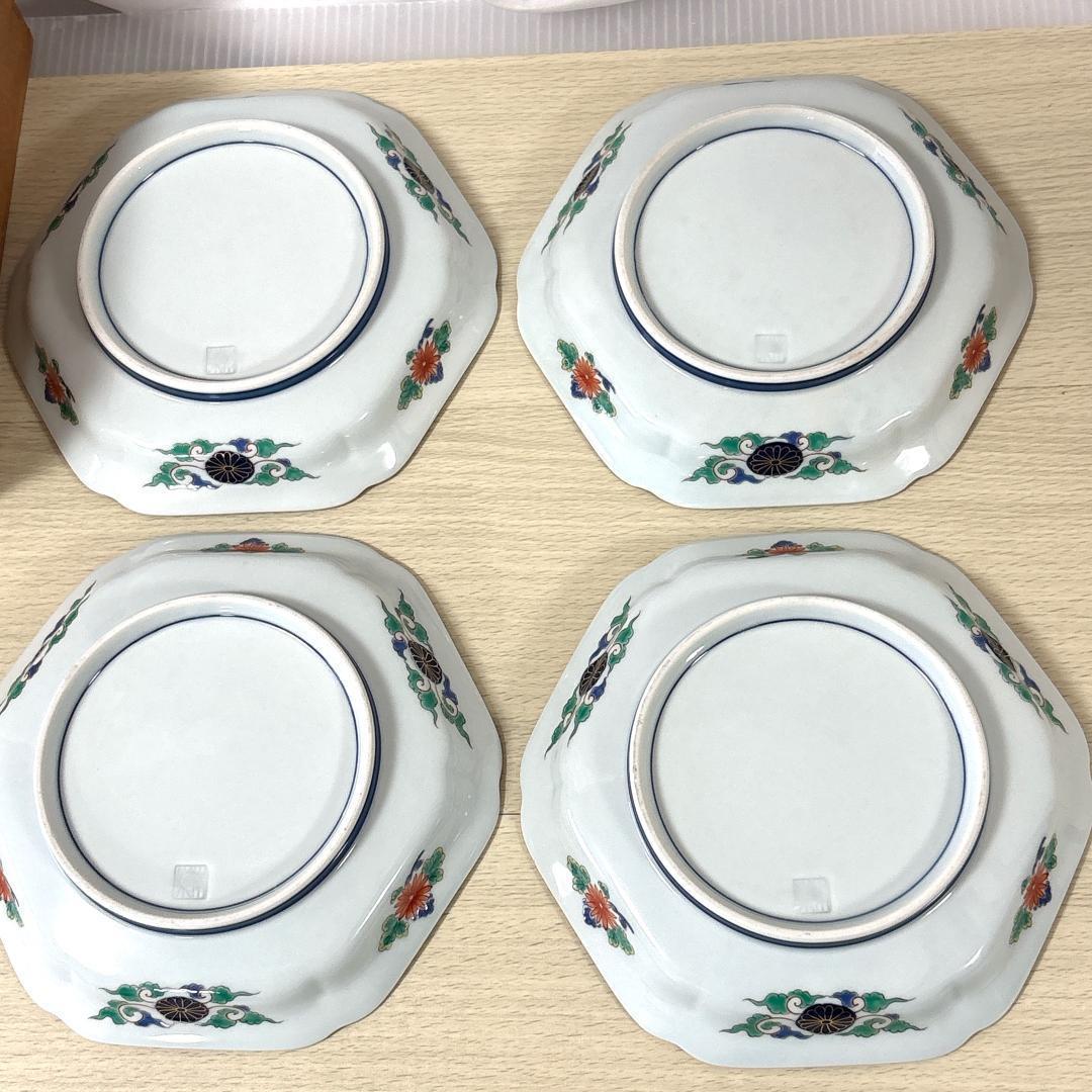 有田焼 六角皿 5枚 木箱付き