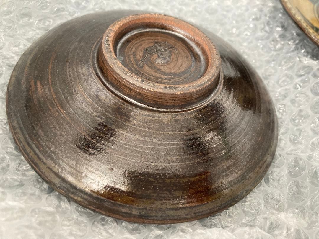 やちむん　希少　魚紋清次カップ&ソーサー