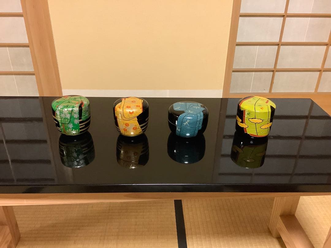 茶道具 誰ヶ袖棗　中村湖彩作