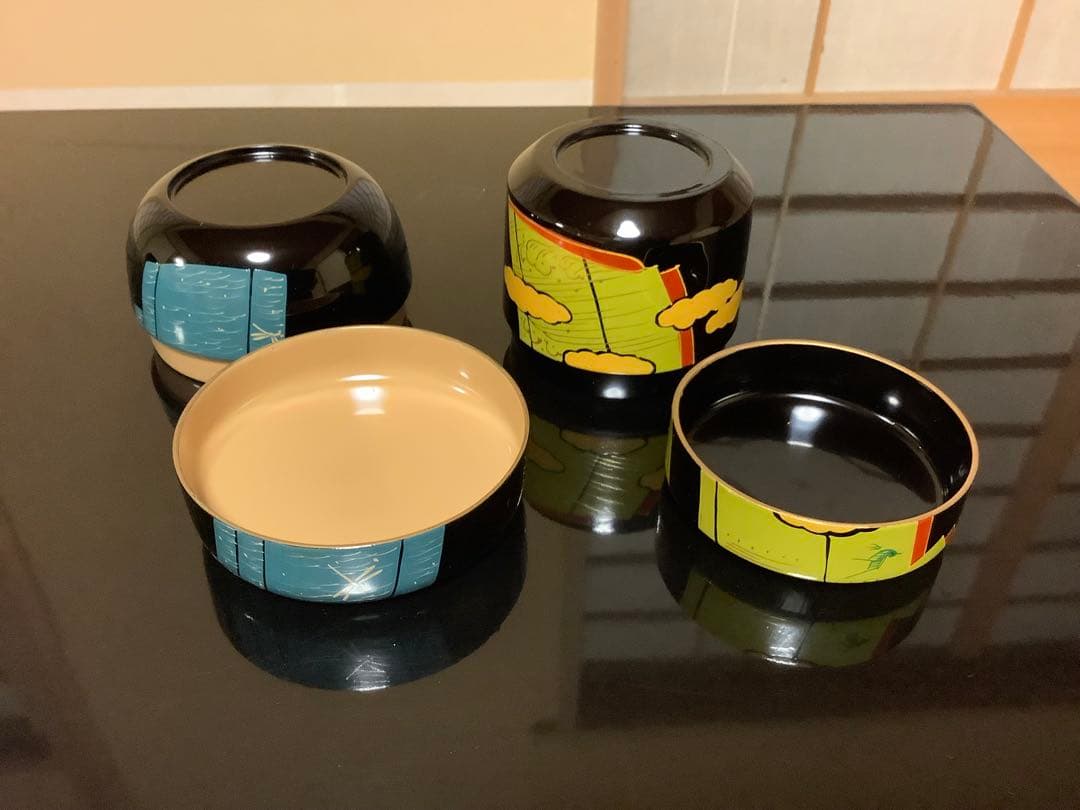 茶道具 誰ヶ袖棗　中村湖彩作