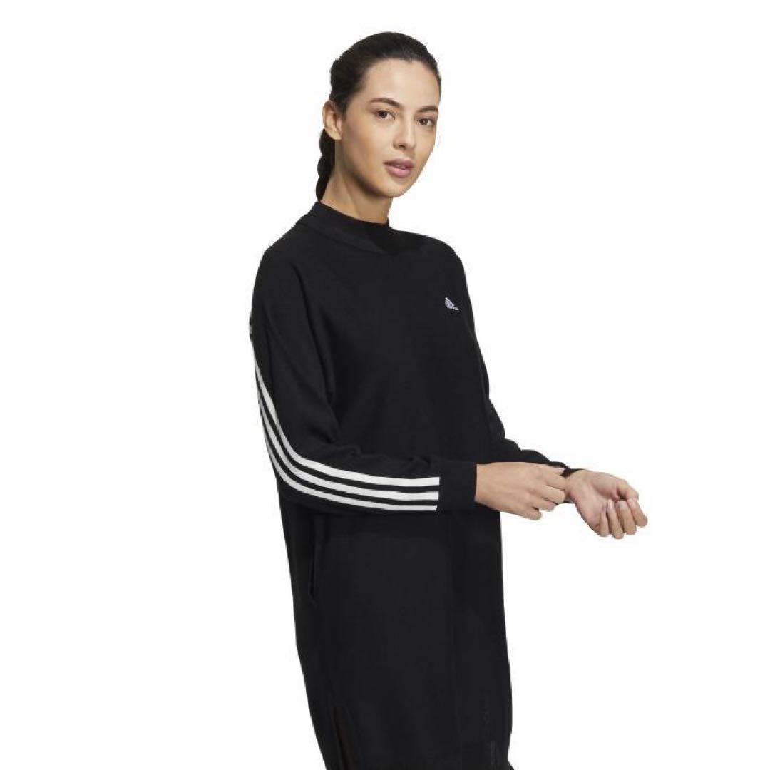 【新品】adidas スリーストライプス 長袖セーターワンピース DVS37