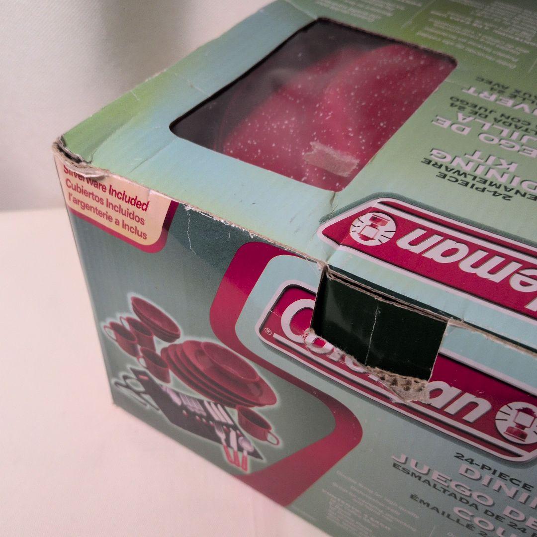 未使用 コールマン Coleman テーブルウェアセット キャンプ用食器 レッド