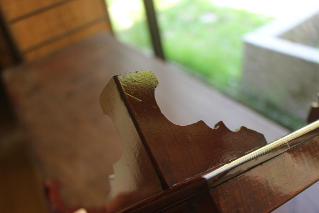 ぞのさま専用！時代拭き漆の映える脚付隅切り四方膳3点（検輪島塗春慶塗お膳お盆