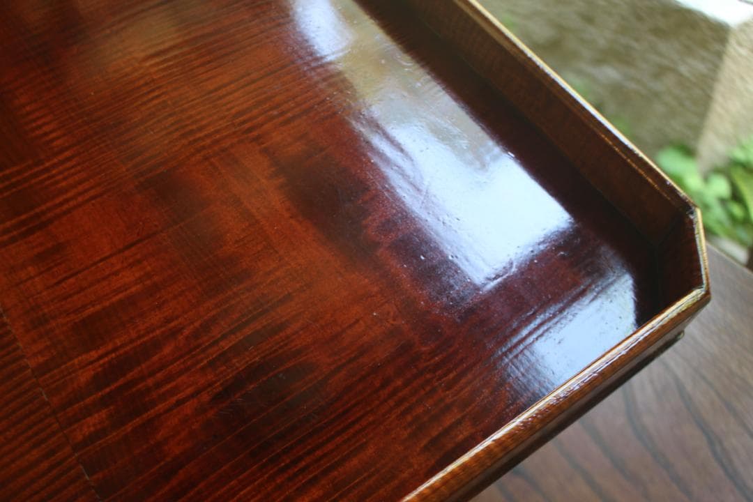 ぞのさま専用！時代拭き漆の映える脚付隅切り四方膳3点（検輪島塗春慶塗お膳お盆