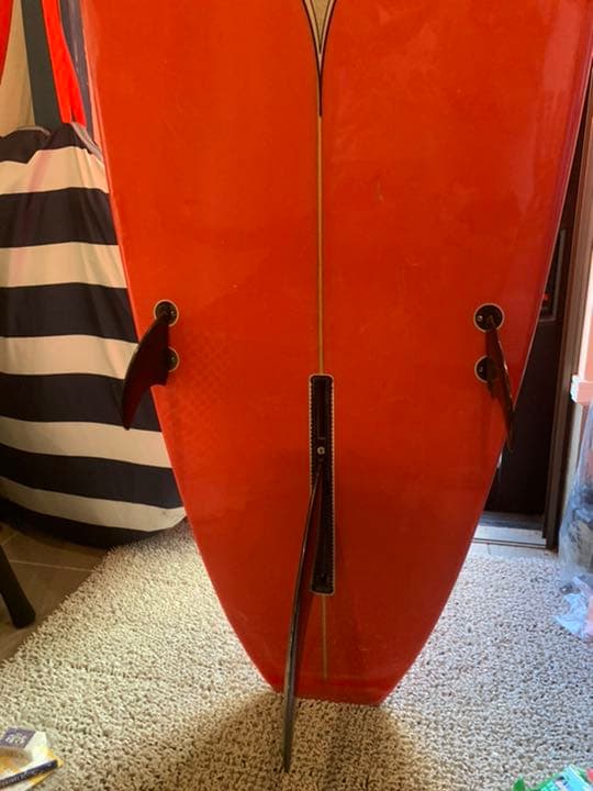 手渡し　DELUXE サーフボード湘南地区での手渡し限定　赤　レトロ　インテリア