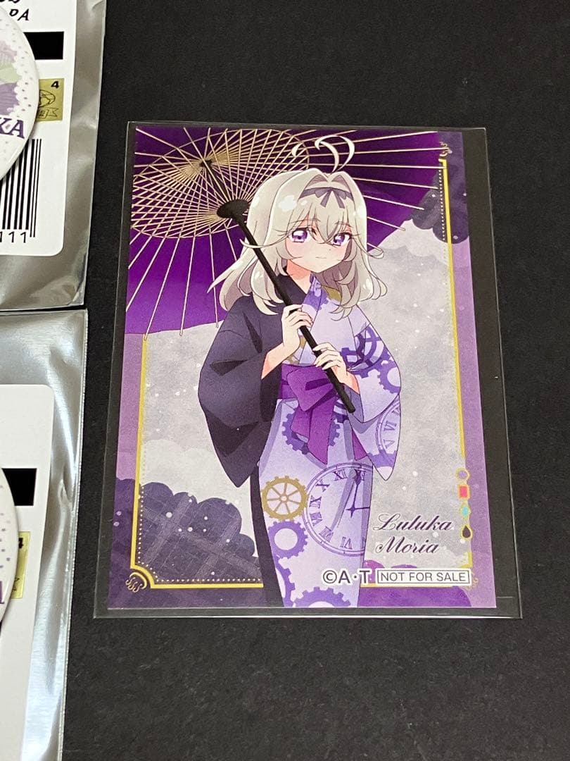 名探偵プリキュア 極楽湯コラボ 森亜るるか　缶バッジ ＆ ランダムカード　新品