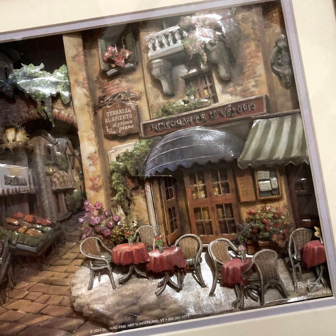 シンセリティ　シャドウボックス　アメリカ町のサテンとククモノ展　絵画　額縁