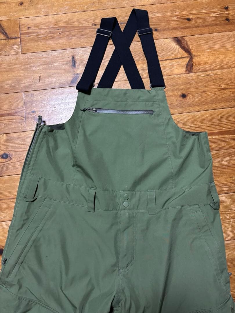 BURTON GORE-TEX ビブパンツ L オリーブグリーン