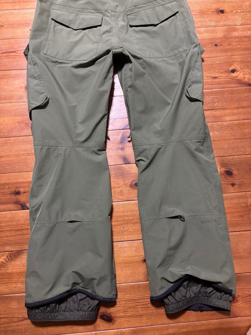 BURTON GORE-TEX ビブパンツ L オリーブグリーン