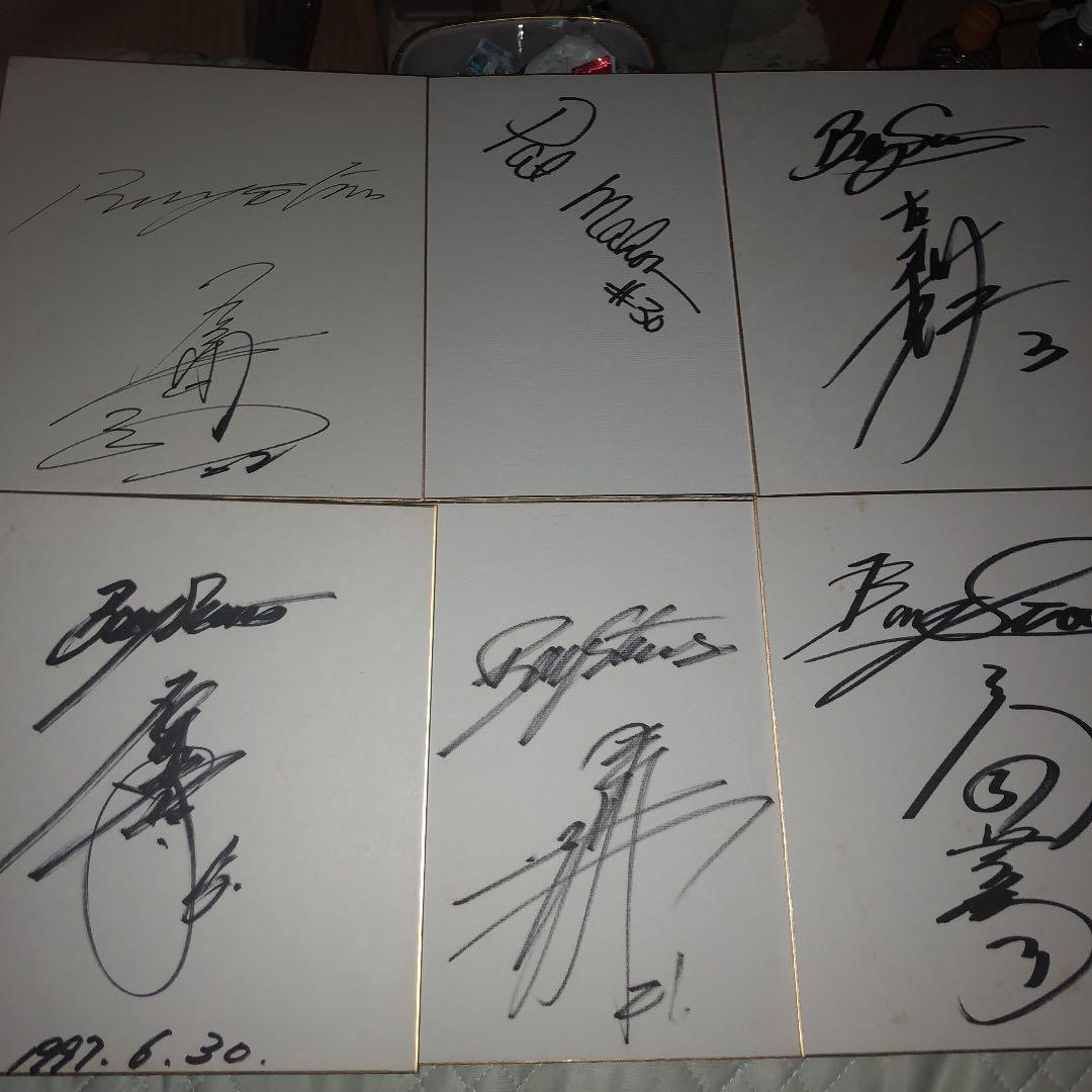 佐々木主浩含む横浜ベイスターズ優勝メンバー直筆サイン色紙セット