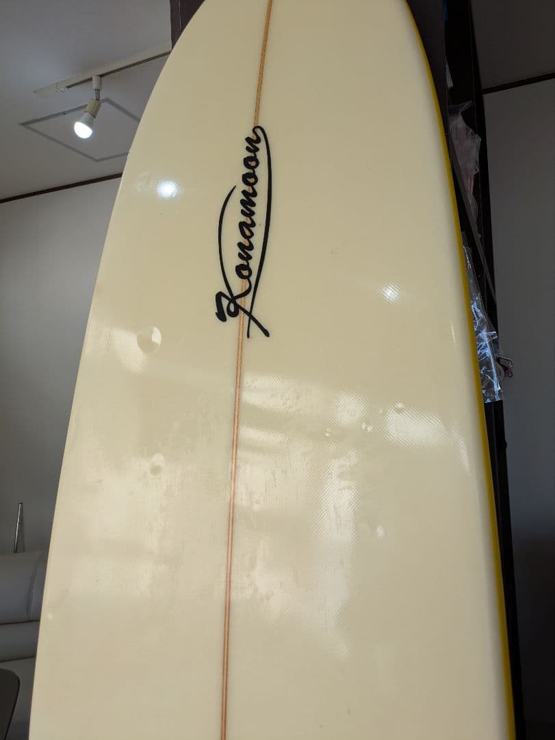 ファンボード クリーム色 ストライプデザイン　コナウィンドミッドレングス