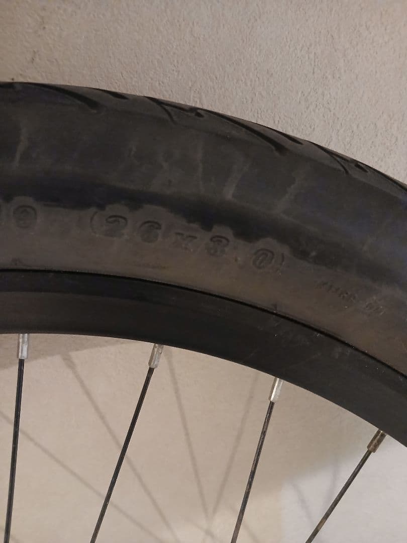 自転車ホイール 26インチ 黒 ダブルリム