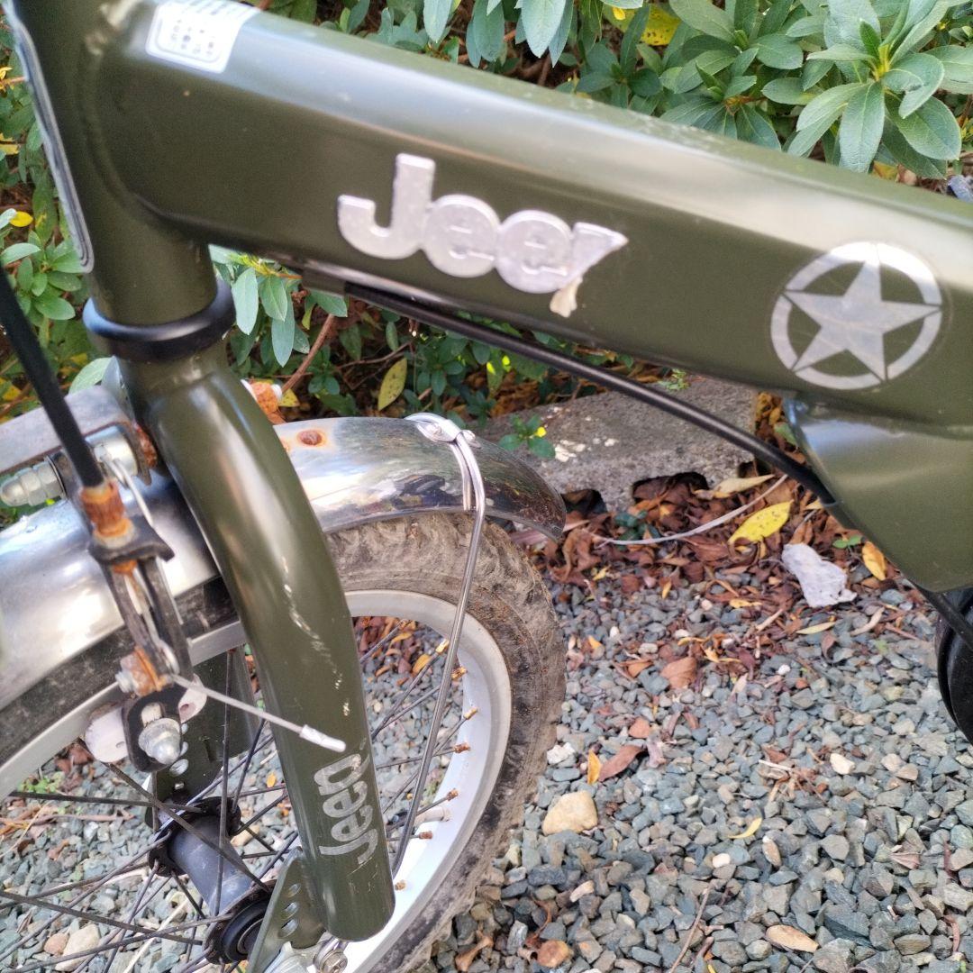 【難有】Jeep 幼児用自転車 オリーブグリーン★18インチ