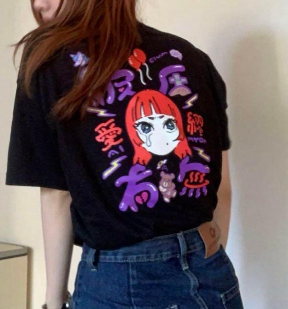 美品　あいみょん 彼氏有無 不機嫌ガールTシャツ M ブラック