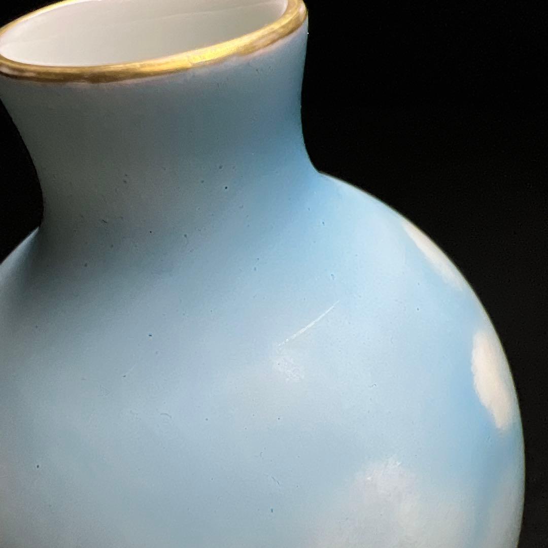 中国清時代　乾隆年製粉彩西洋人物花入　木箱付　高約13㎝　東Y8-0128☆2F