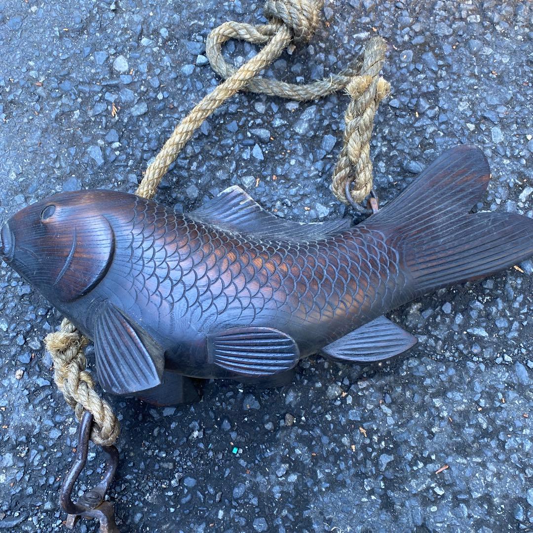 自在鉤　横木　鯉　アンティークビンテージ