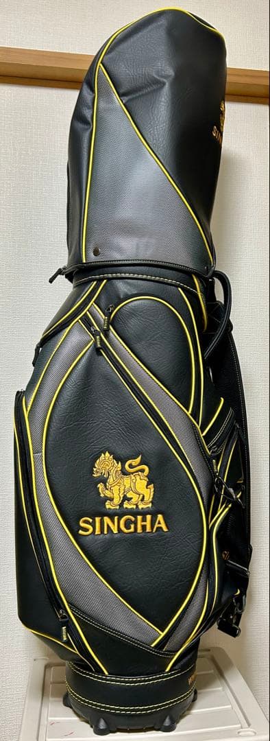【激レア・非売品】ゴルフキャディーバッグシンハ 黒 ゴルフバッグ 傘3点セット
