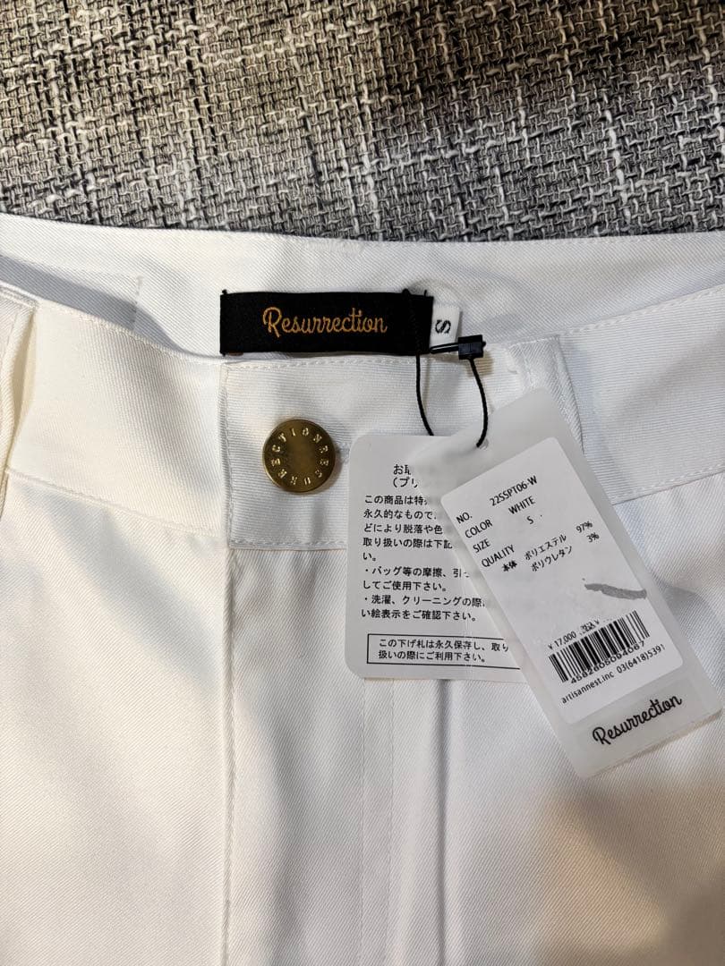 【新品未使用品】 Resurrection ホワイト ゴルフパンツ Sサイズ