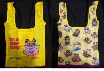 ディズニー カプセルトイ エコバッグ 黄色