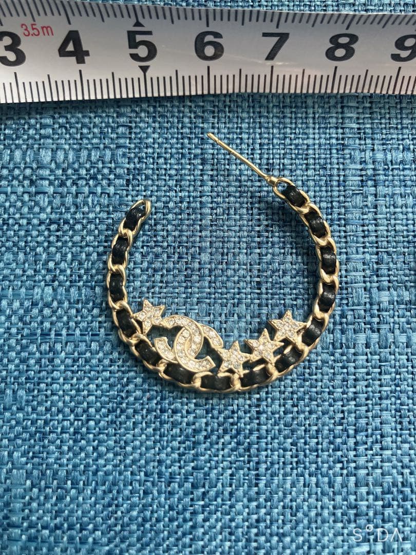 セール　CHANEL ノベルティ　星　ピアス　チェーン　CCマーク