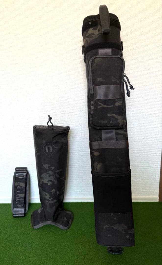 BRIEFING カモフラージュ セルフスタンドバッグ　ブラックカモ　パター独立