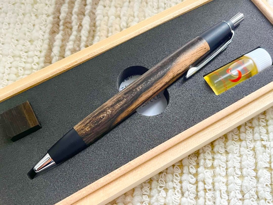 野原工芸　特上黒柿　スタンダードボールペン