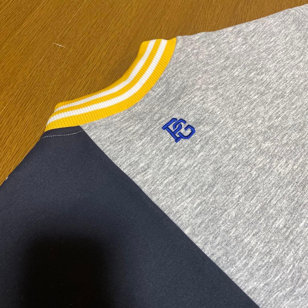 パーリーゲイツ　ゴルフ　ワンピース　グレー　紺黄　秋冬　裏起毛　レディース　美品