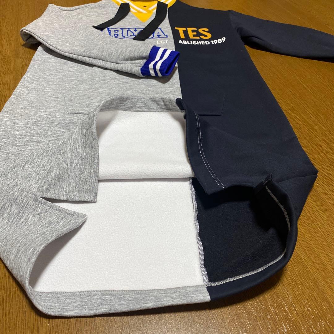 パーリーゲイツ　ゴルフ　ワンピース　グレー　紺黄　秋冬　裏起毛　レディース　美品