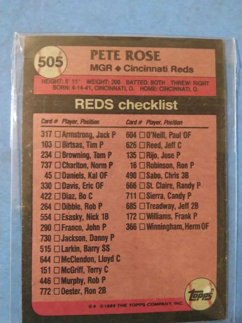 メジャーリーグカード  ピートローズ 【極上】