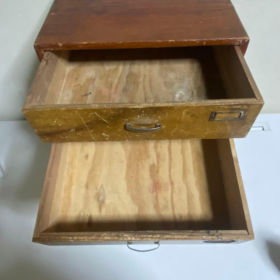 昭和レトロ 5段小物入れ 引き出し 木製 古道具 古民家 ビンテージ エイジング