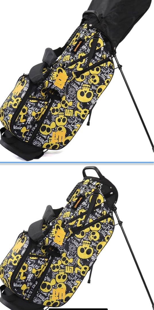 ラウドマウス　スカルデザイン ゴルフバッグ　ほぼ新品　ヘッドカバーセット