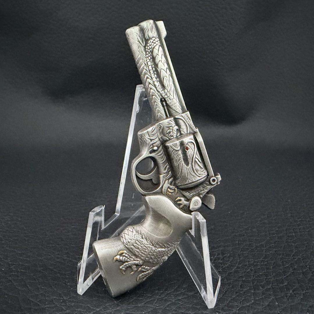 世界500枚 銀貨 ドラゴンリボルバー アンティーク 2オンス 特殊形状