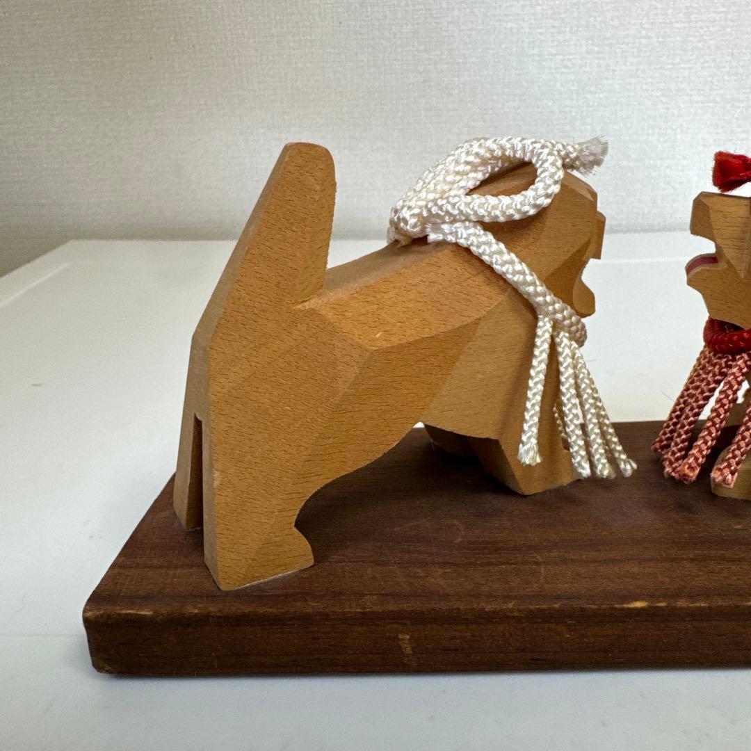 木製犬の置物 土佐闘犬　日本国有鉄道総裁賞