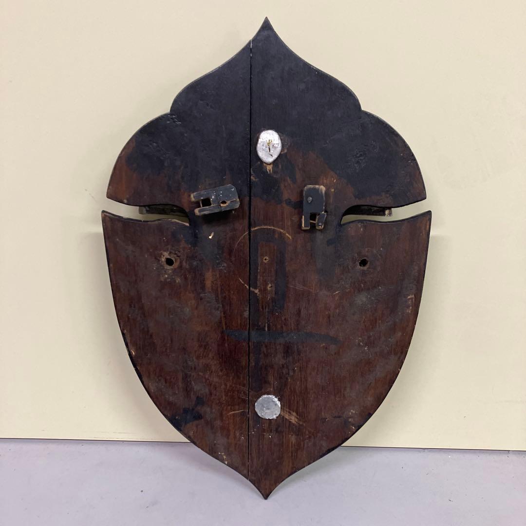 E-4 希少 優勝盾 共栄会賞 金属製 プレート 木台 記念品 盾 レトロ