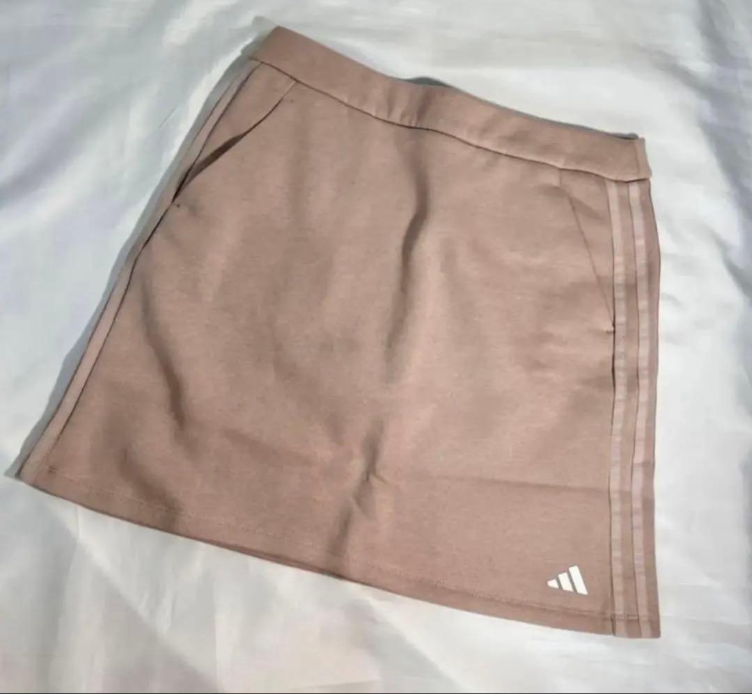 新品adidas ゴルフ　スウェット裏起毛セットアップ くすみピンク