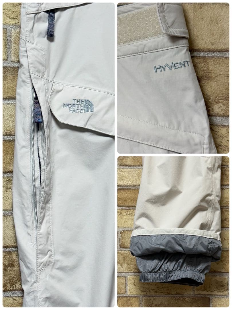 ノースフェイス　スノーパンツ　刺繍ロゴ　スノボ　スキー　ハイベント　古着女子　M