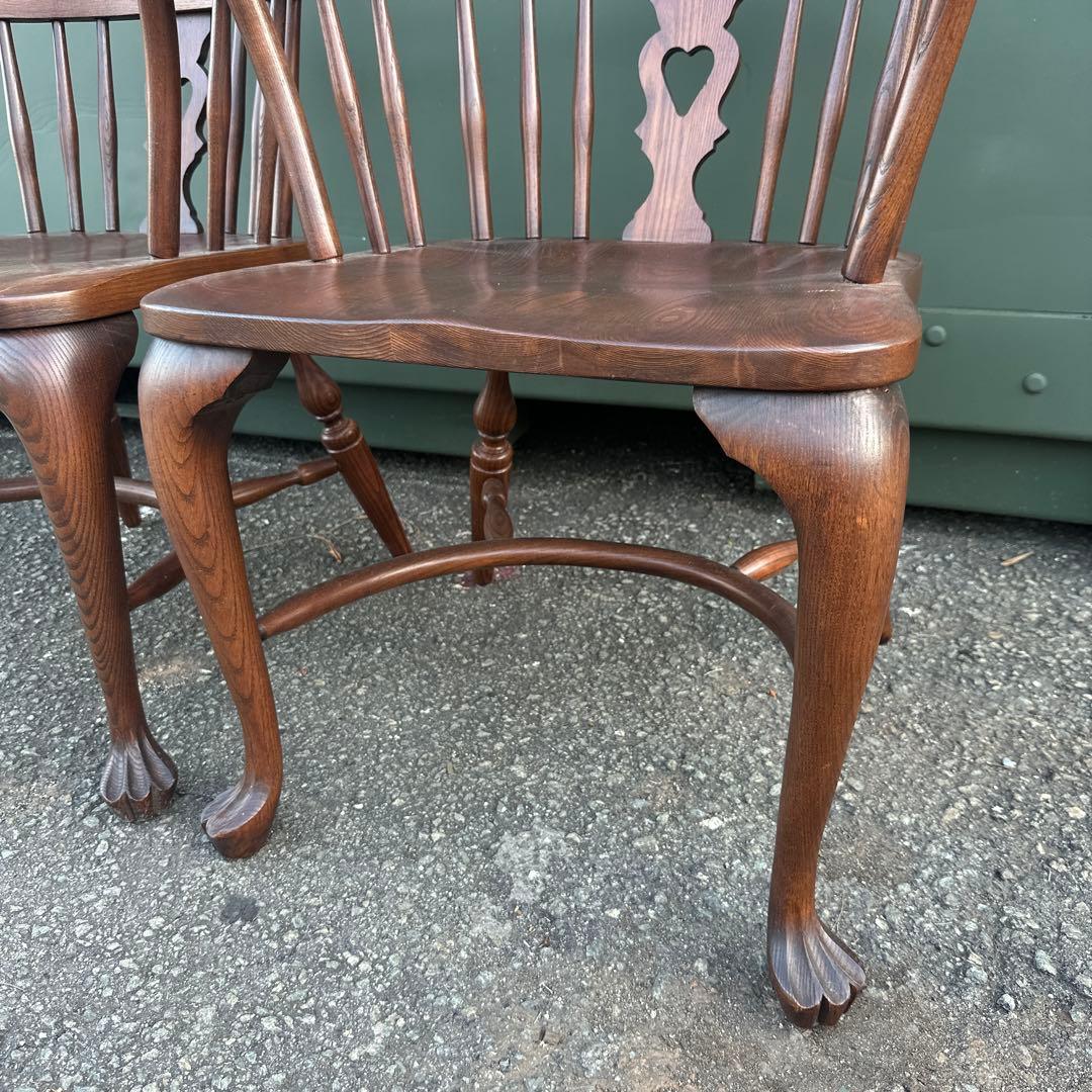 瞬間お値下げ‼️豪邸発掘品‼️木製スピンドルバックチェア アームチェアヴィンテージ