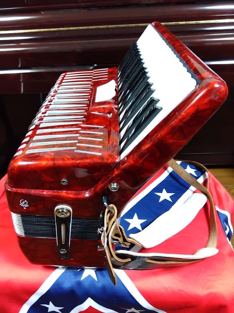 【美品即演奏可】YAMAHA YA48アコーディオン独奏高級モデル整備簡易調律済