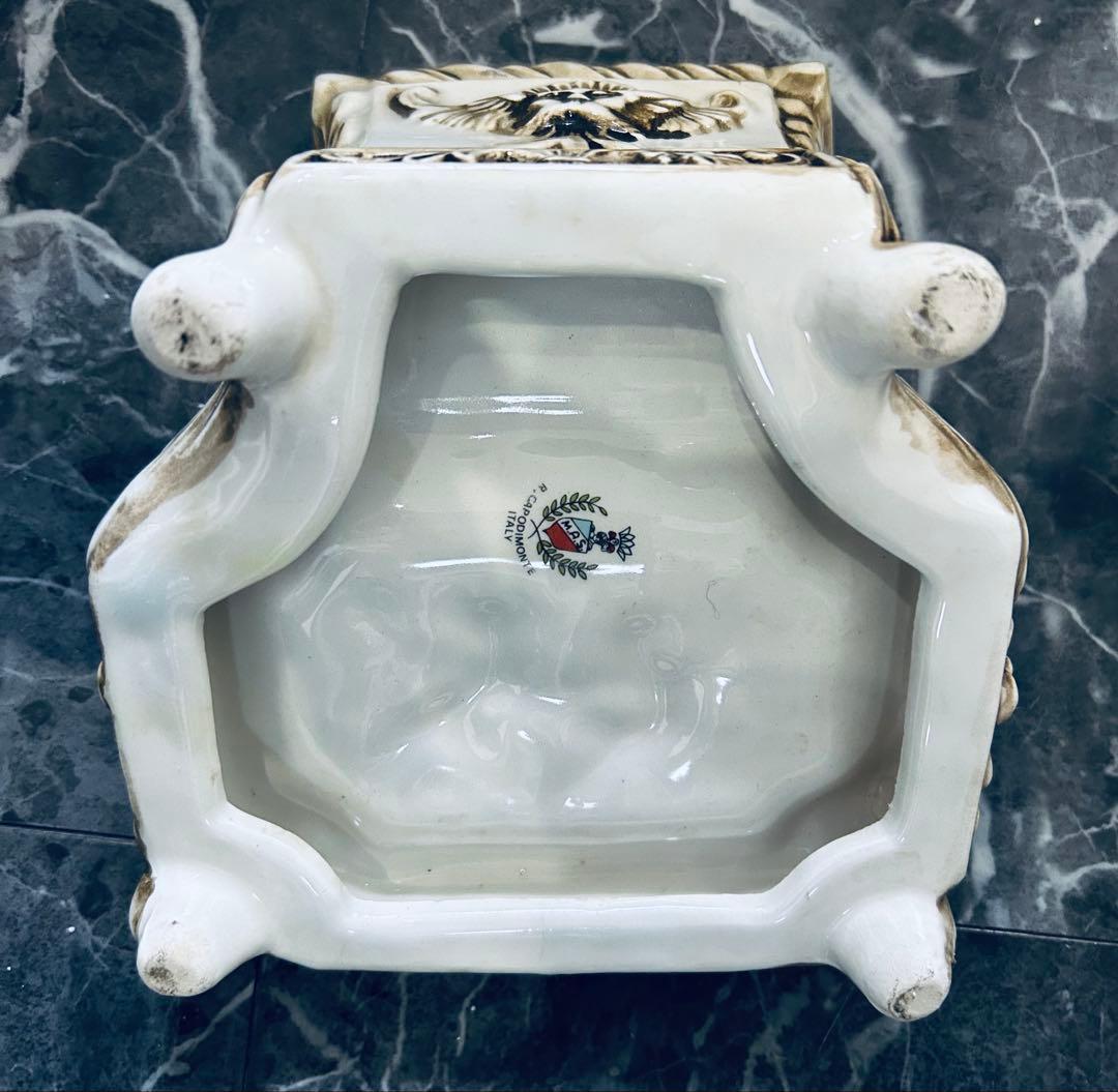 70'R.Capodimonte ashtray setカポディモンテ陶器製灰皿